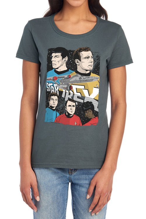 Star Trek Illustrated Crew Womens T-Shirt