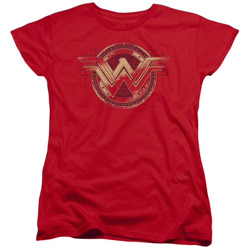 Batman v Superman Wonder Shield Womens T-Shirt