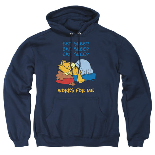 Garfield Works For Me Pullover Hoodie