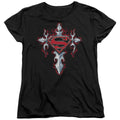 Superman Gothic Steel Logo Womens T-Shirt