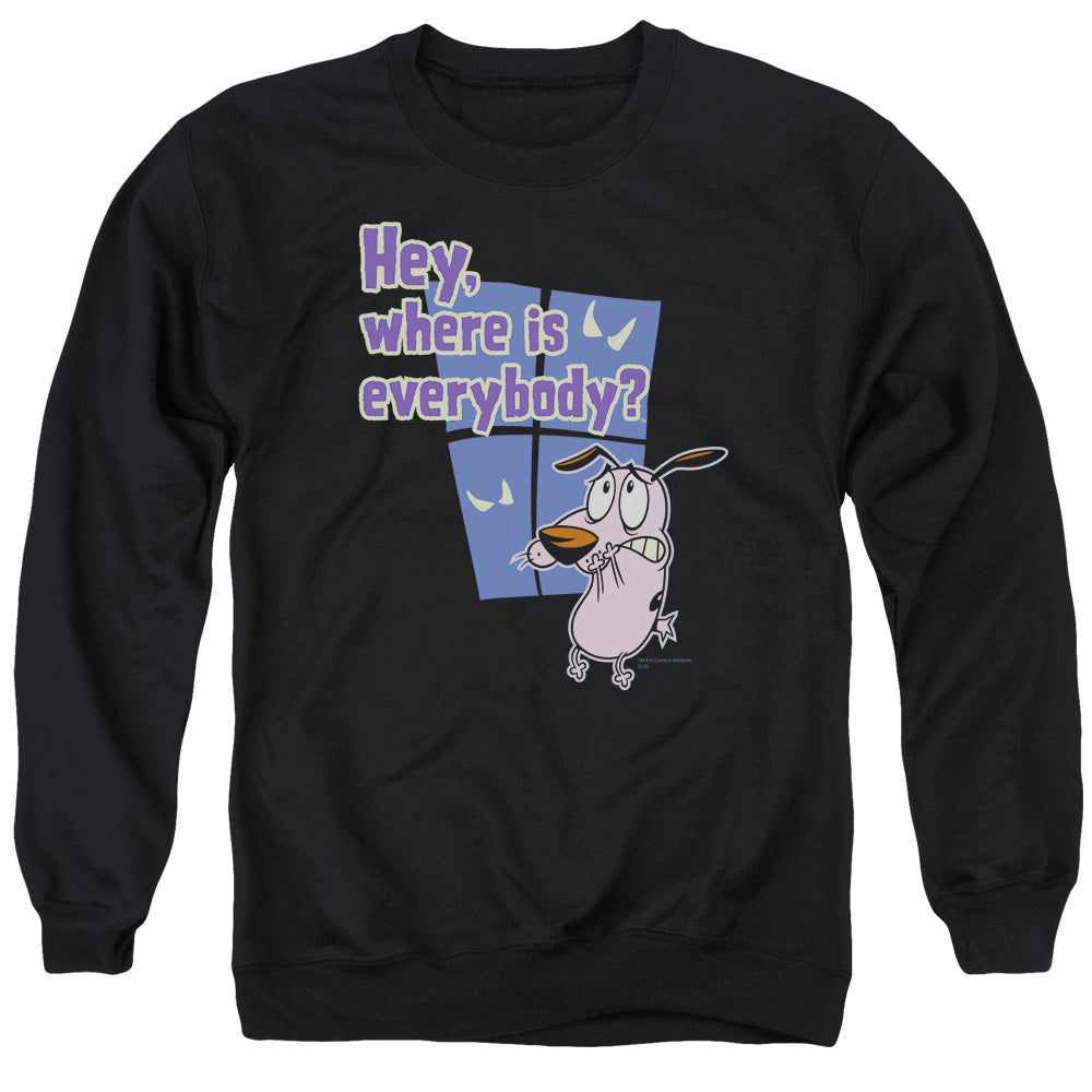 Courage the Cowardly Dog Where Is Everybody Crewneck Sweatshirt