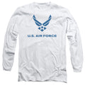 U.S. Air Force Wings Logo White Long Sleeve T-Shirt