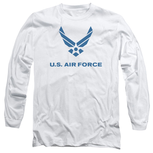 U.S. Air Force Wings Logo White Long Sleeve T-Shirt