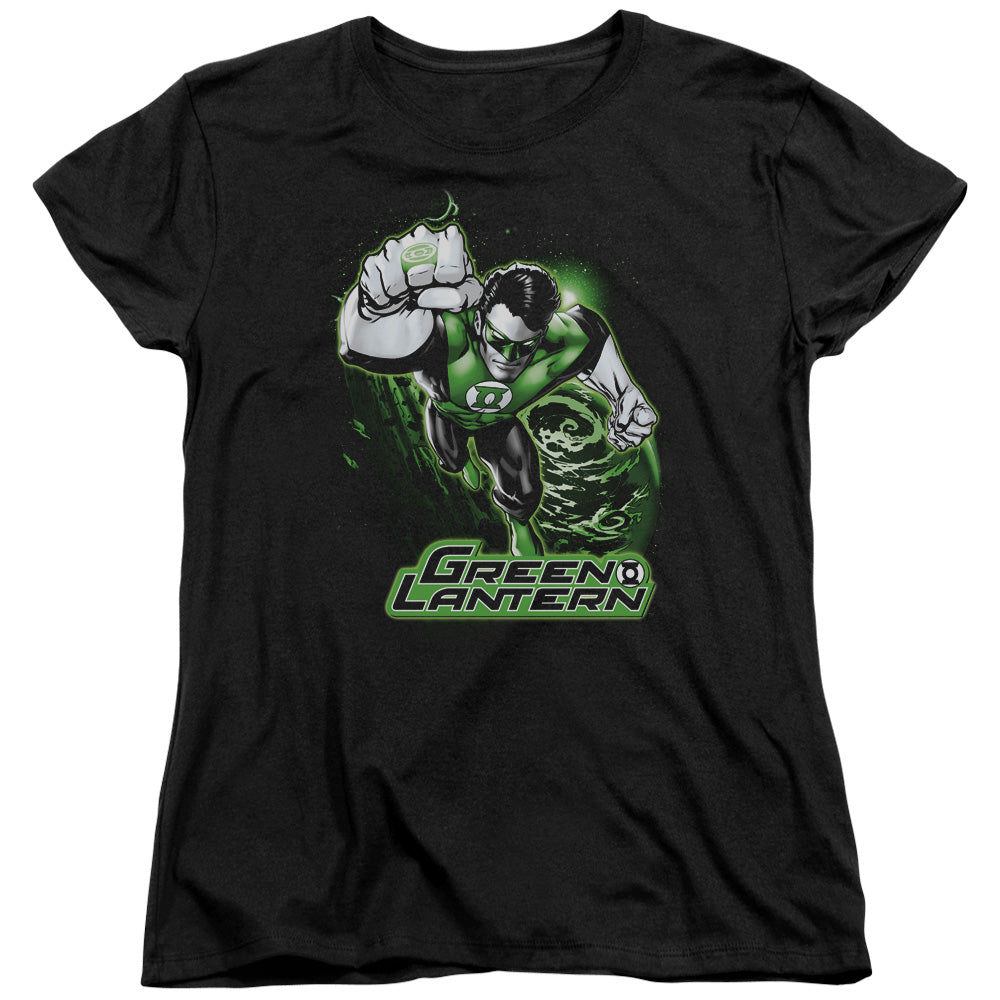 Justice League Green Lantern Green & Gray Womens T-Shirt