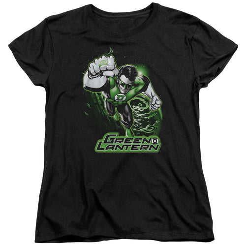 Justice League Green Lantern Green & Gray Womens T-Shirt