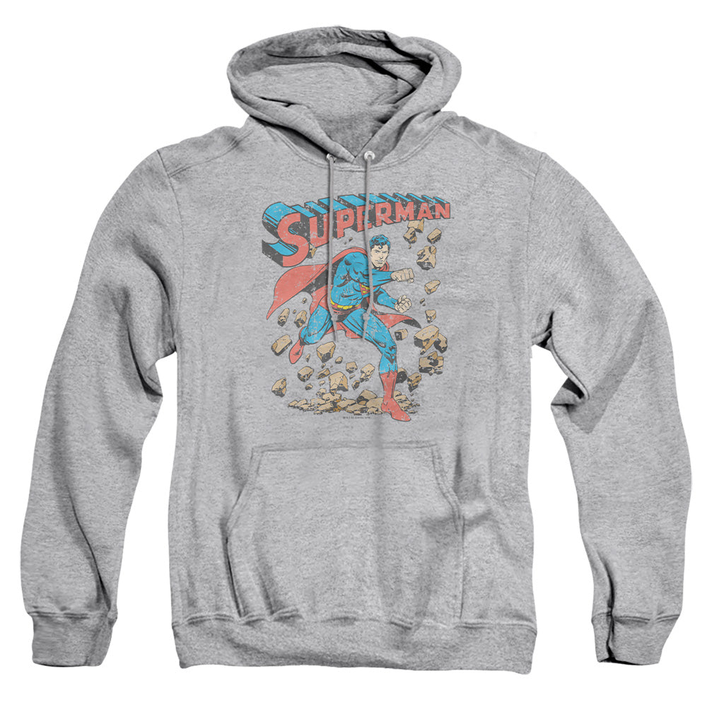 Superman Mad at Rocks Pullover Hoodie