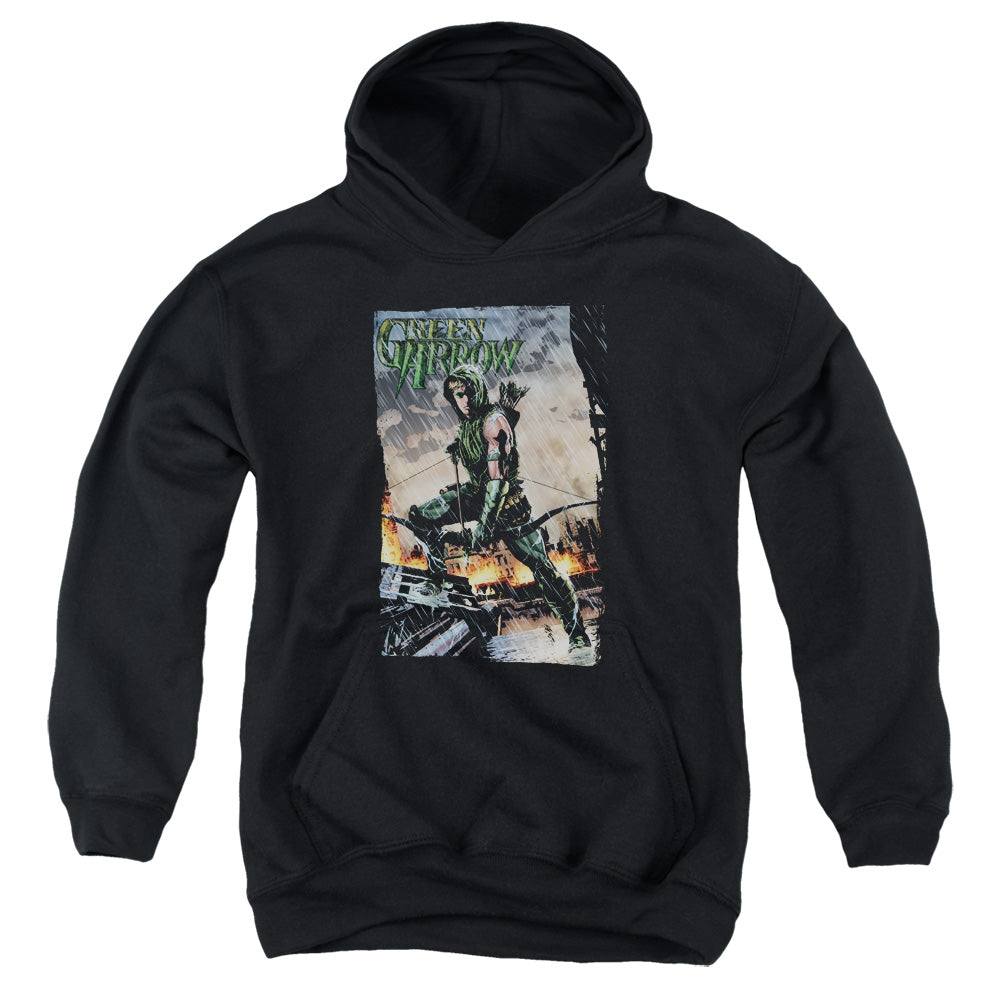 Justice League Fire And Rain Youth Hoodie