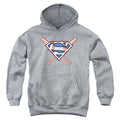 Superman Crossed Bats Youth Hoodie