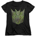 Transformers Glowing Decepticon Logo Womens T-Shirt