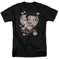 Betty Boop Classic Kiss Faded Heart T-Shirt