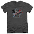 Batman v Superman Lightniing V Heat Vision V-Neck T-Shirt