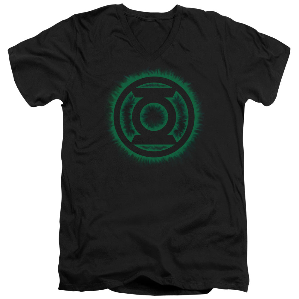 Green Lantern Green Flame Logo V-Neck T-Shirt