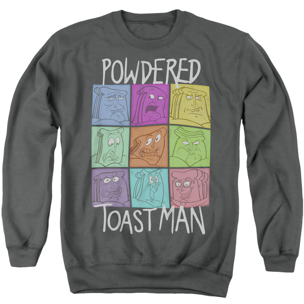 Ren and Stimpy Powdered Toast Man Expressions Crewneck Sweatshirt