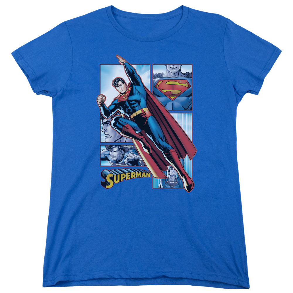 Justice League Superman Panels Womens T-Shirt