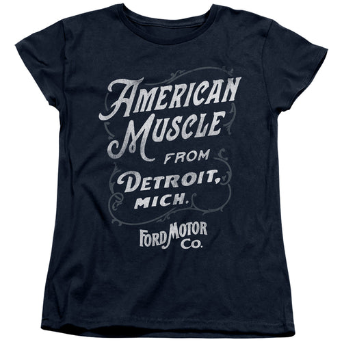 Ford American Muscle Classic Script Womens T-Shirt