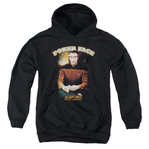Star Trek Data Poker Face Youth Hoodie