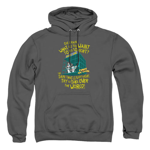 Pinky and the Brain Take Over the World Pullover Hoodie