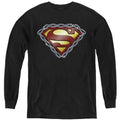 Superman Chained Shield Youth Long Sleeve T-Shirt