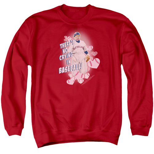 I Love Lucy No Crying In Baseball Crewneck Sweatshirt