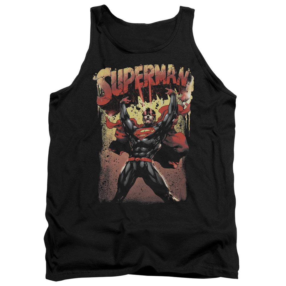 Superman Lift Up Black Tank Top