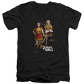 Black Unisex V-Neck T-Shirt 2 Broke Girls Max and Caroline