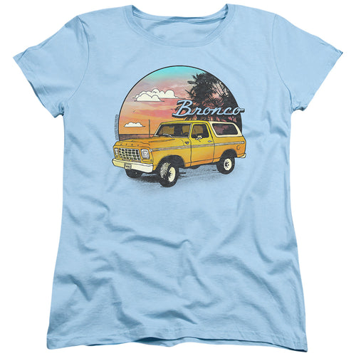 Ford Bronco At The Beach Womens T-Shirt