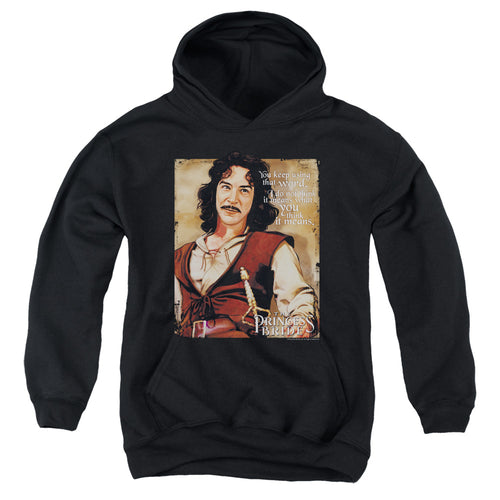 The Princess Bride Word Black Youth Hoodie