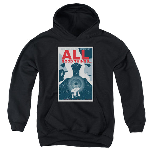Star Trek All Good Things Black Youth Hoodie
