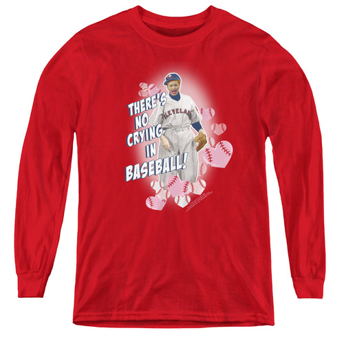 I Love Lucy No Crying In Baseball Youth Long Sleeve T-Shirt