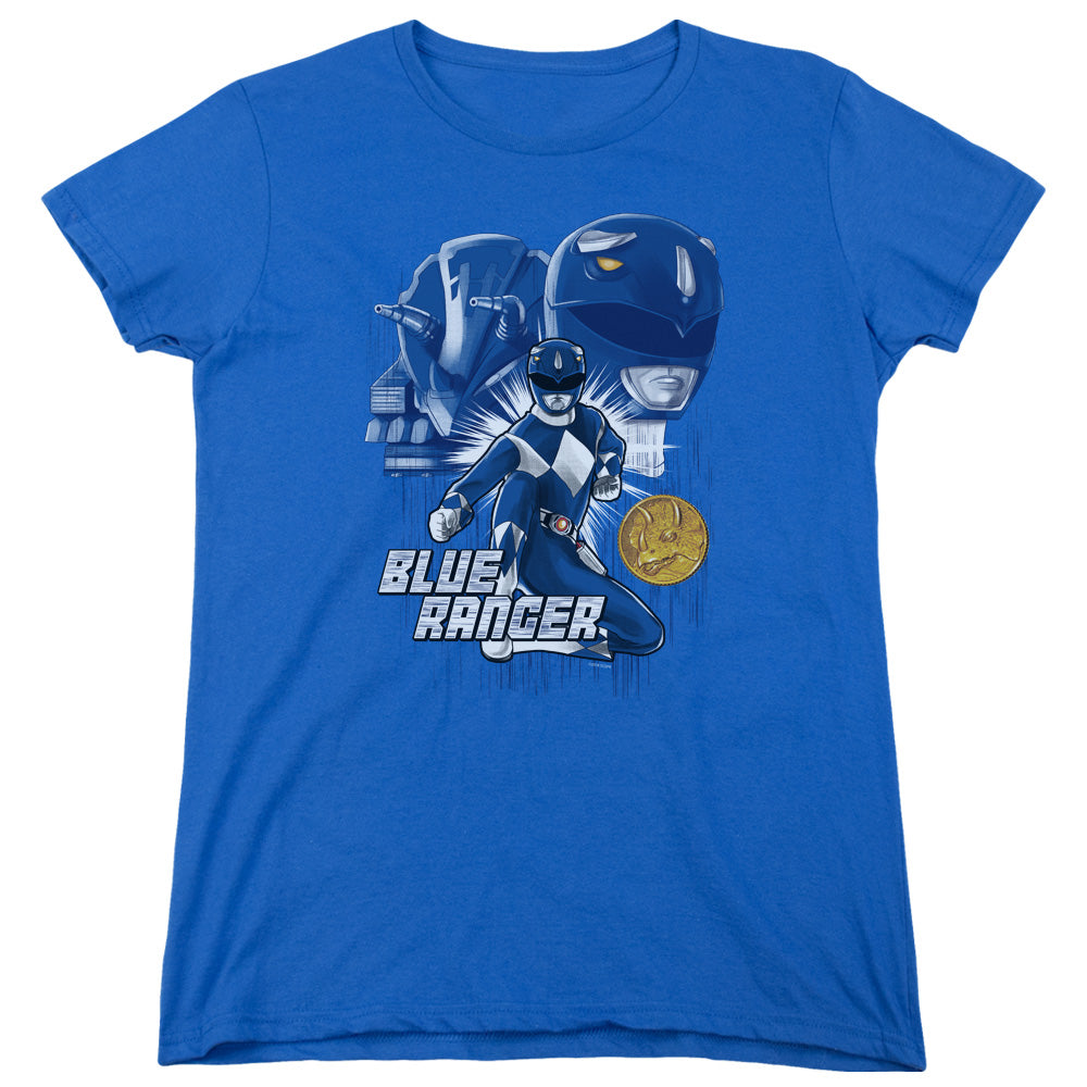 Mighty Morphin Power Rangers Blue Ranger Womens T-Shirt