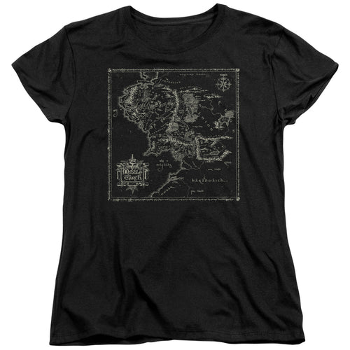 Lord of the Rings Map Of Me Womens T-Shirt