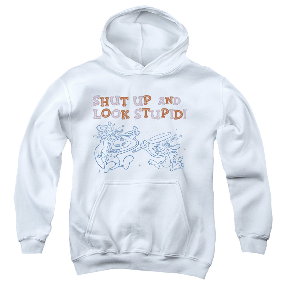 Ren and Stimpy Shut Up and Look Stupid! Youth Hoodie