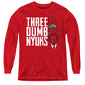 The Three Stooges Three Dumb Nyuks Youth Long Sleeve T-Shirt