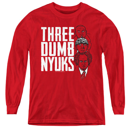 The Three Stooges Three Dumb Nyuks Youth Long Sleeve T-Shirt