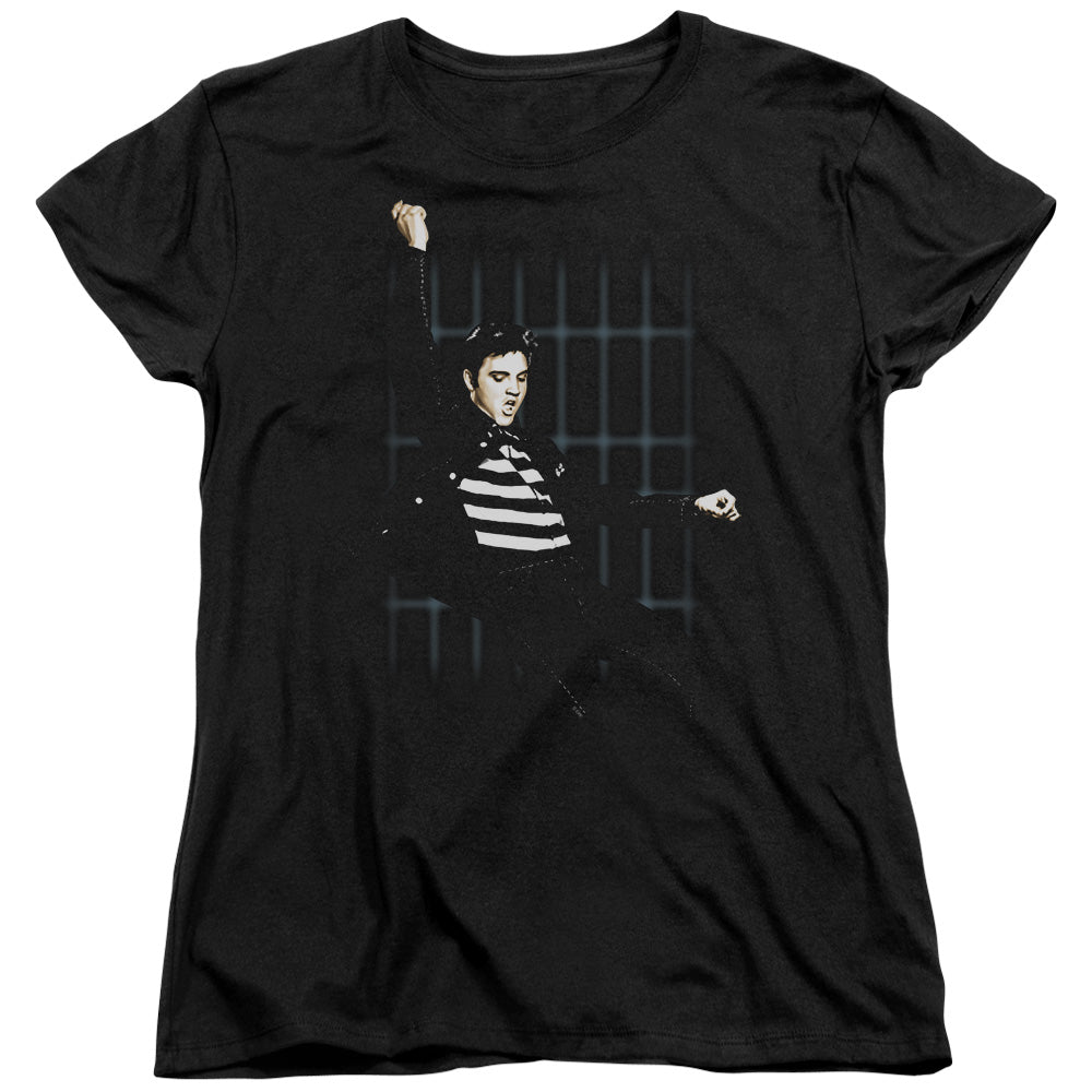 Elvis Presley Blue Bars Womens T-Shirt