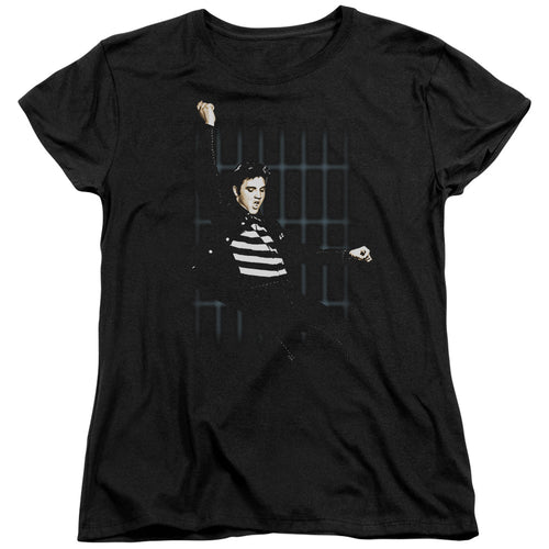 Elvis Presley Blue Bars Womens T-Shirt