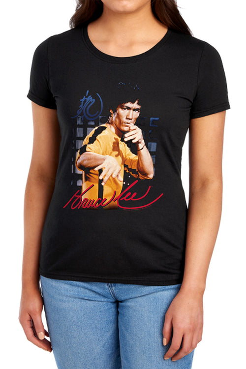 Bruce Lee Yellow Jumpsuit Womens T-Shirt