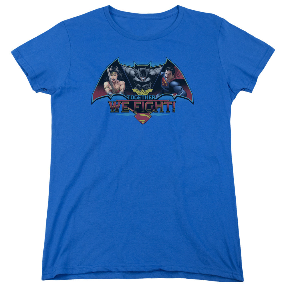 Batman v Superman Together We Fight Womens T-Shirt