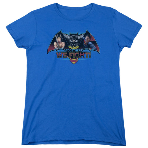 Batman v Superman Together We Fight Womens T-Shirt