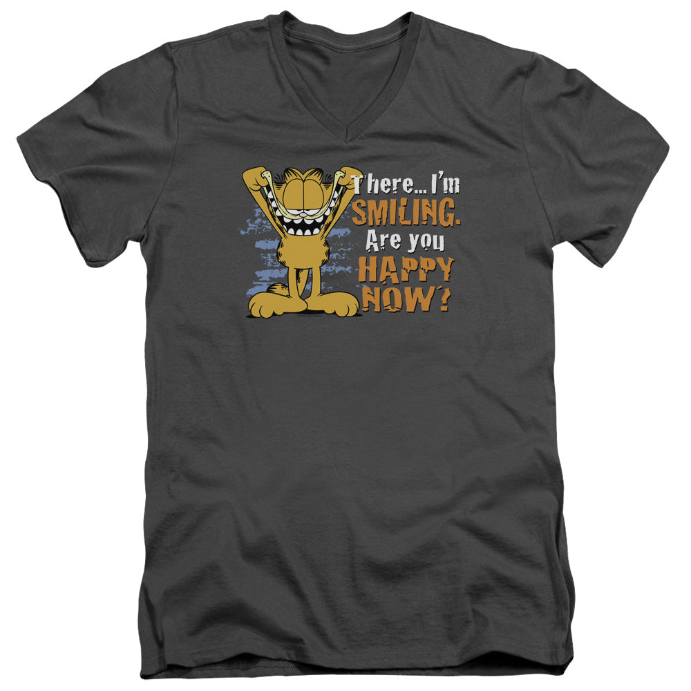 Garfield Smiling V-Neck T-Shirt