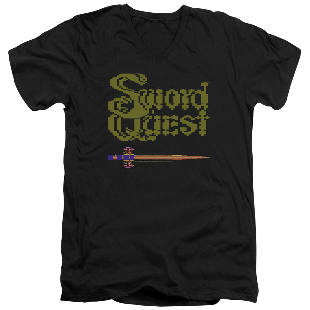 Atari Swordquest 8 Bit Sword V-Neck T-Shirt