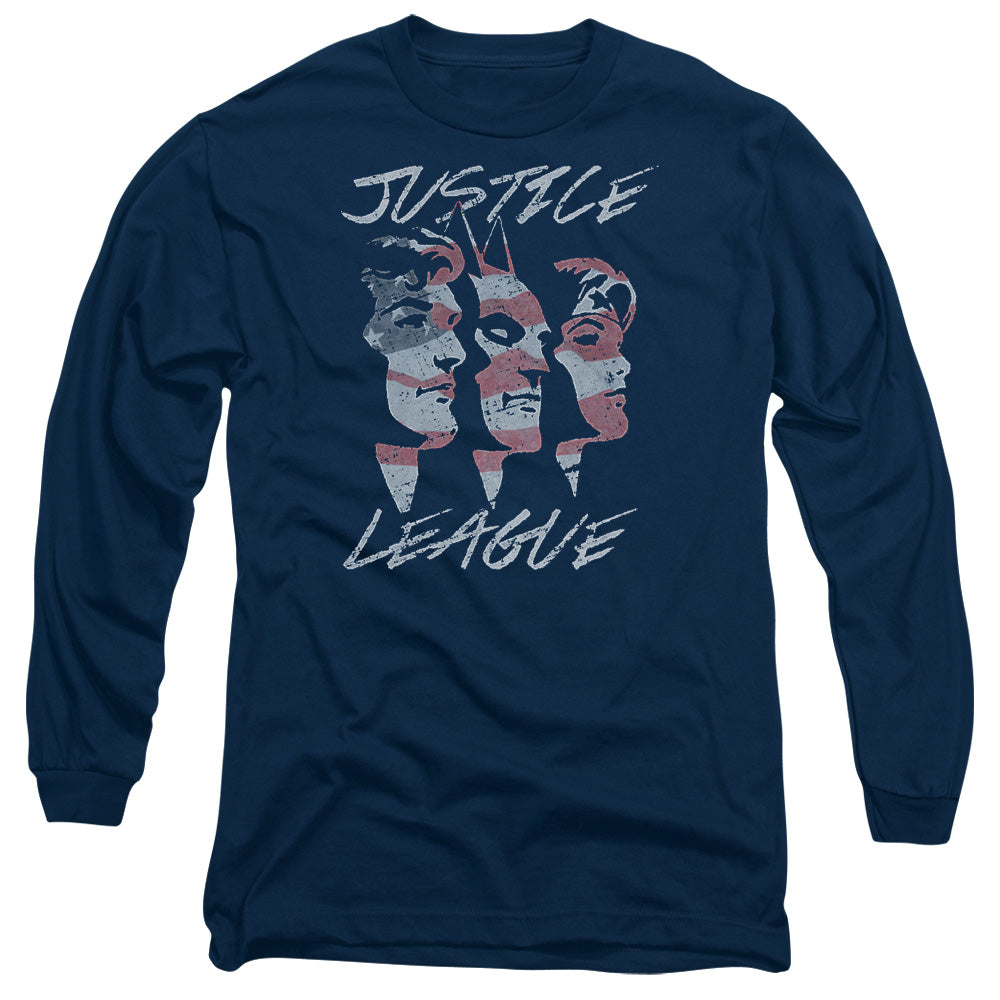 Justice League Justice For America Long Sleeve T-Shirt