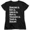 Dungeons & Dragons Dungeon List Womens T-Shirt