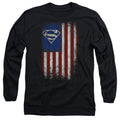 Superman Old Glory Shield Long Sleeve T-Shirt