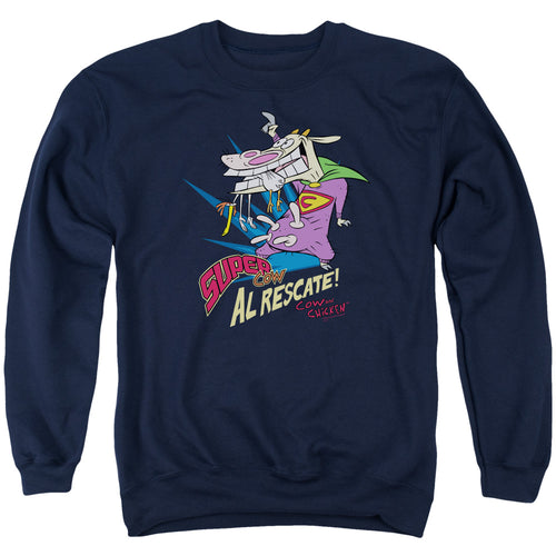 Cow and Chicken Super Cow Crewneck Sweatshirt