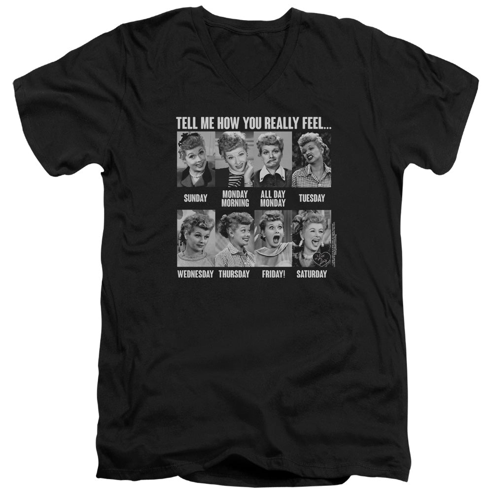 I Love Lucy 8 Days A Week V-Neck T-Shirt