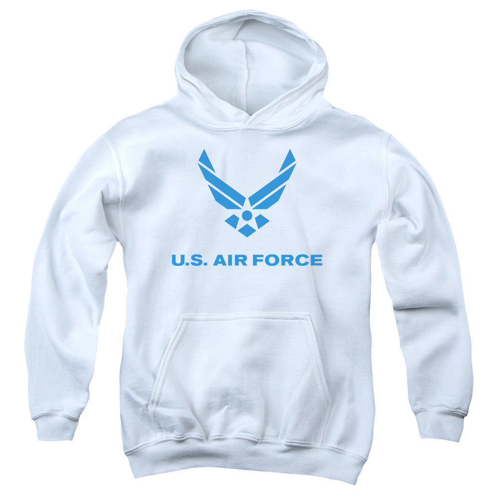 U.S. Air Force Wings Logo White Youth Hoodie