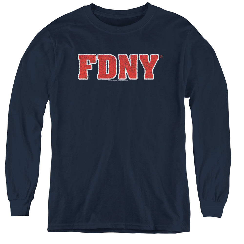 New York City Fdny Navy Youth Long Sleeve T-Shirt