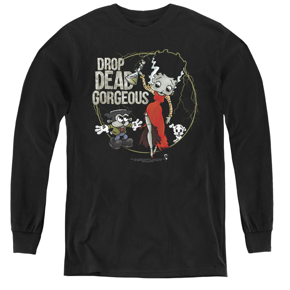 Betty Boop Drop Dead Gorgeous Youth Long Sleeve T-Shirt