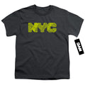 New York City Map Fill Charcoal Youth/Toddler T-Shirt